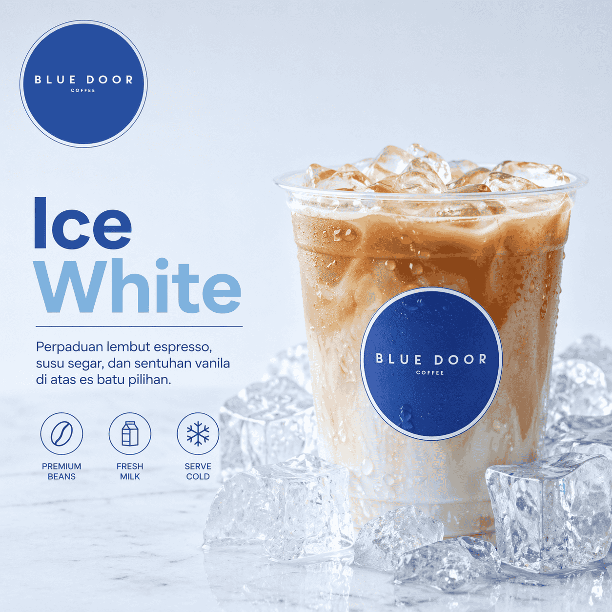 Ice White Blue Door Coffee